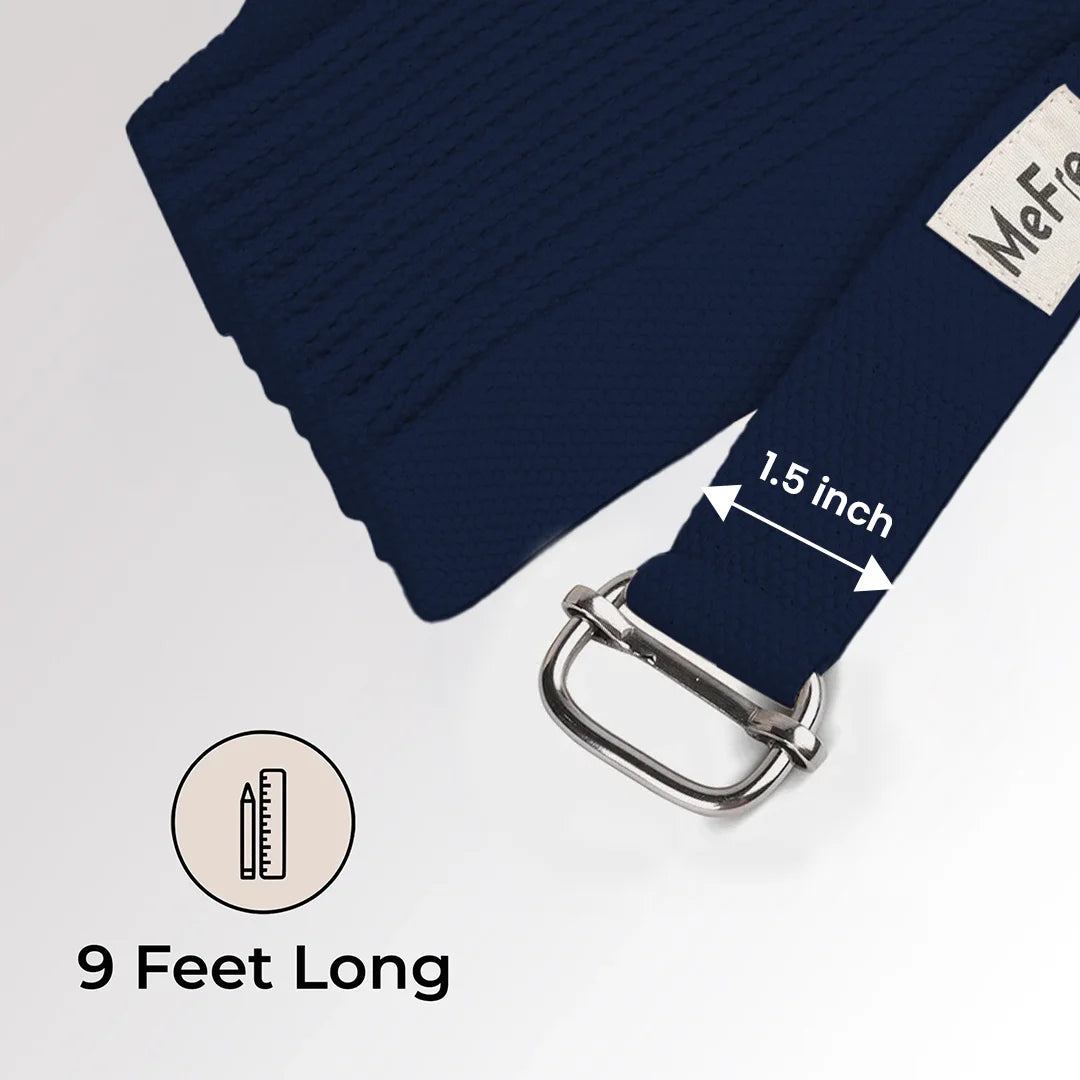 9ft long Blue Yoga Belt