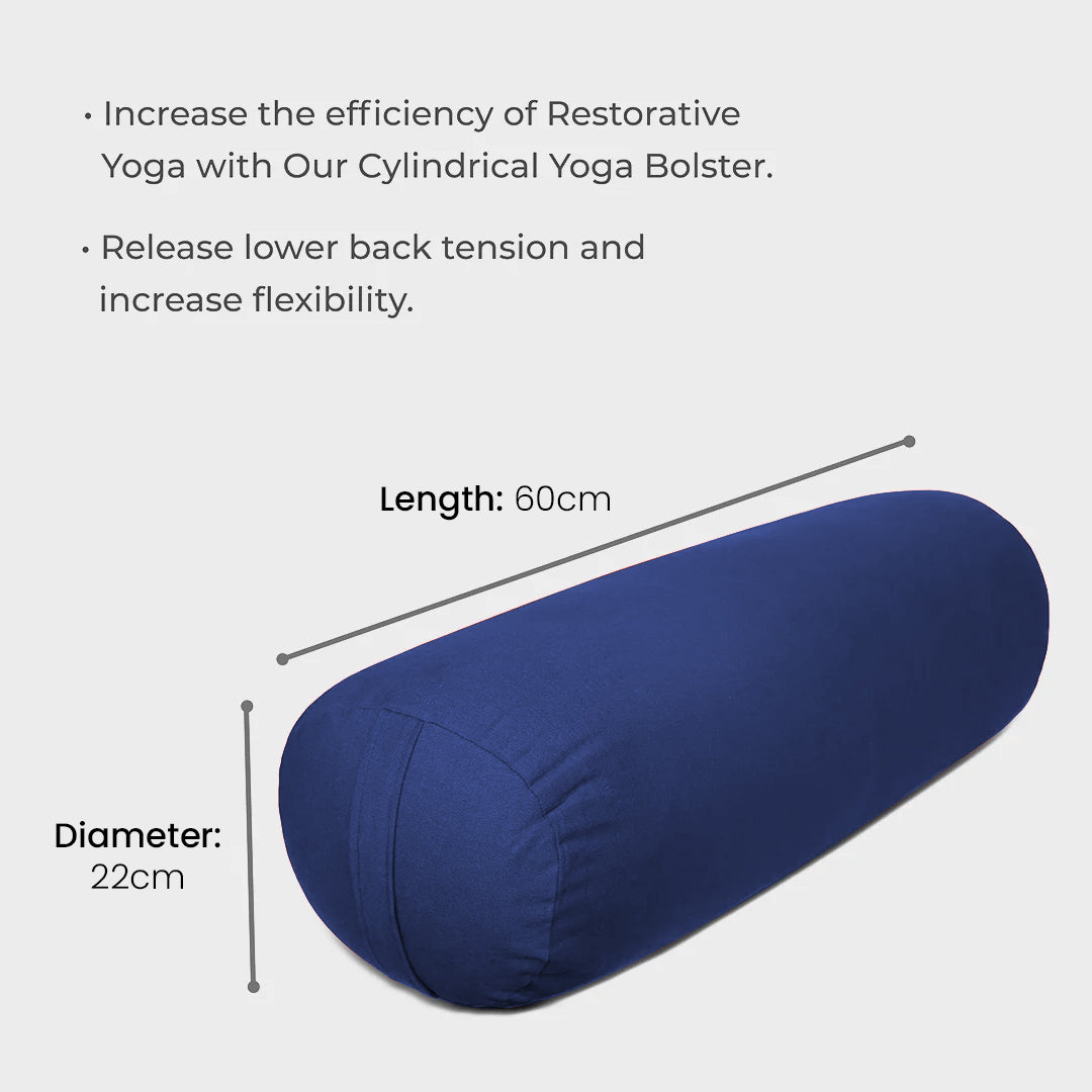 Navy Blue Yoga Bolster