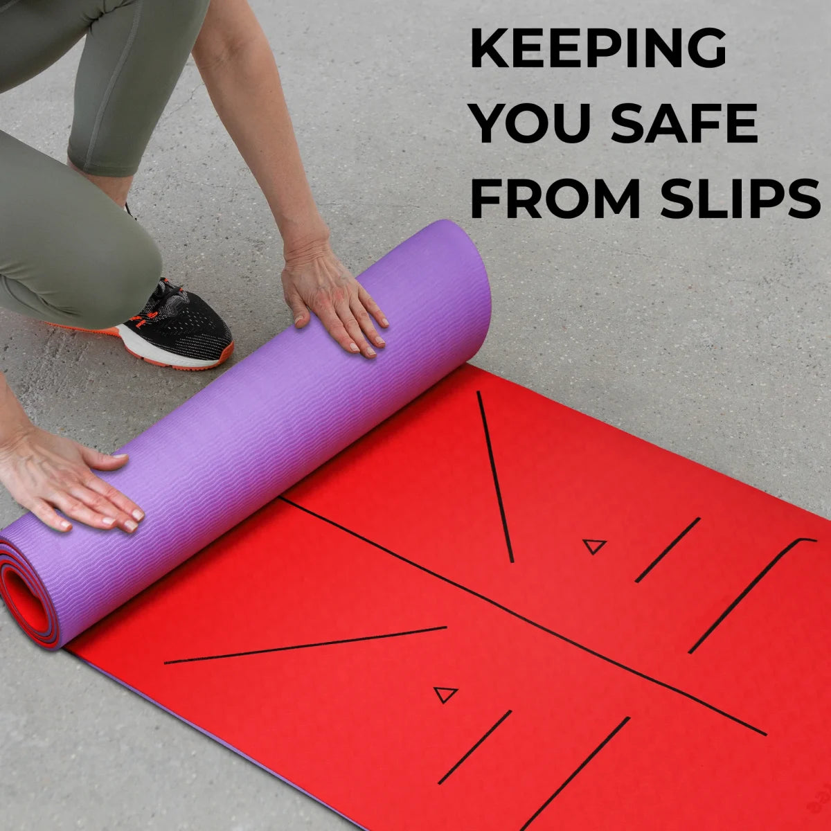 Non-Slip TPE Yoga Mat 6mm Purple