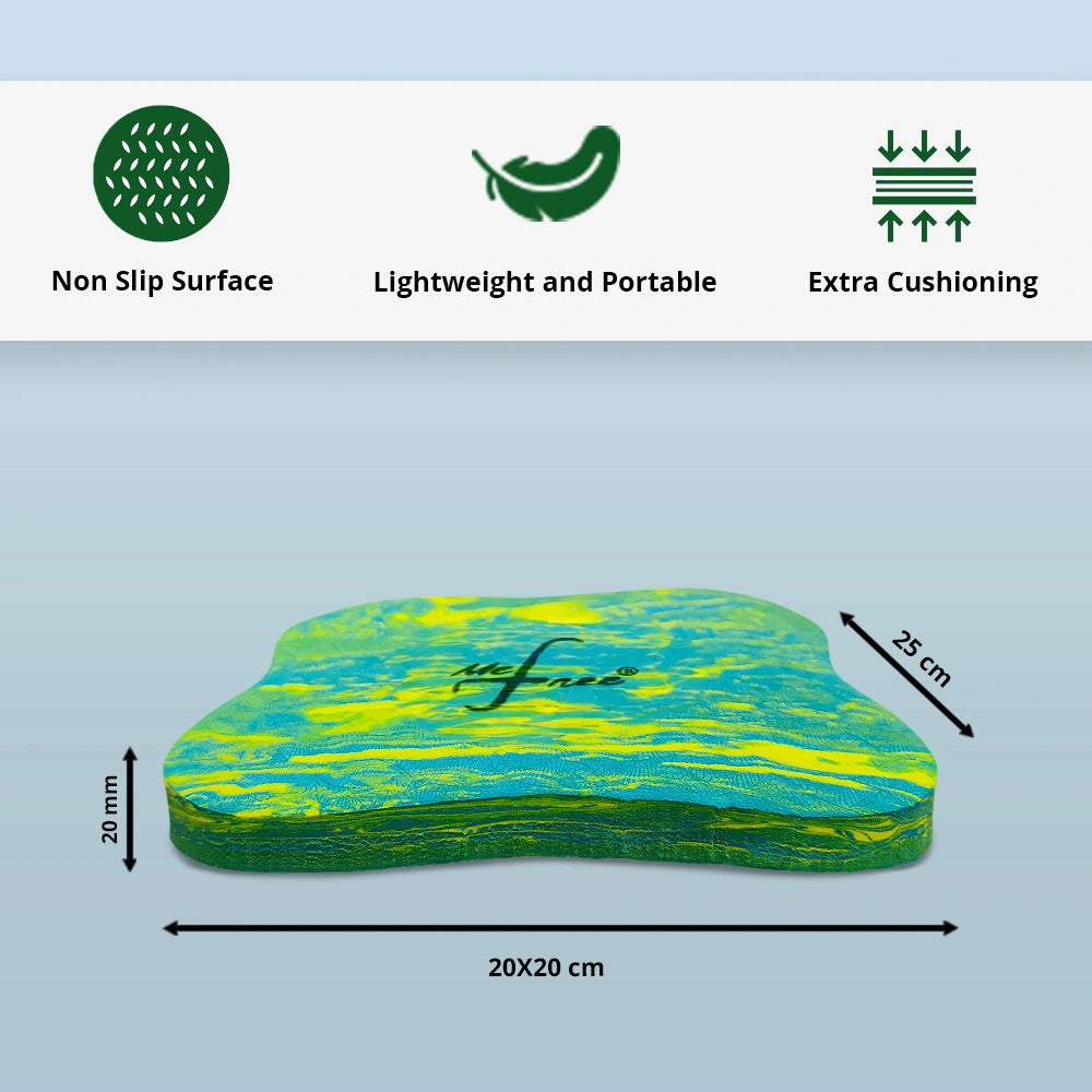 Textured Yoga Knee Pads Dimensions