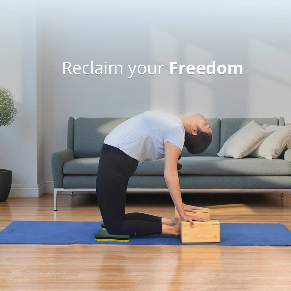 Green-Yellow Yoga Knee Pads poses