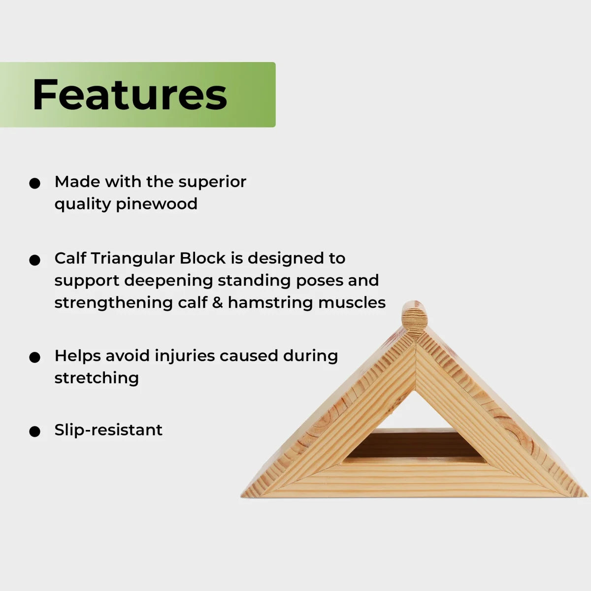 Triangular Yoga Block Features