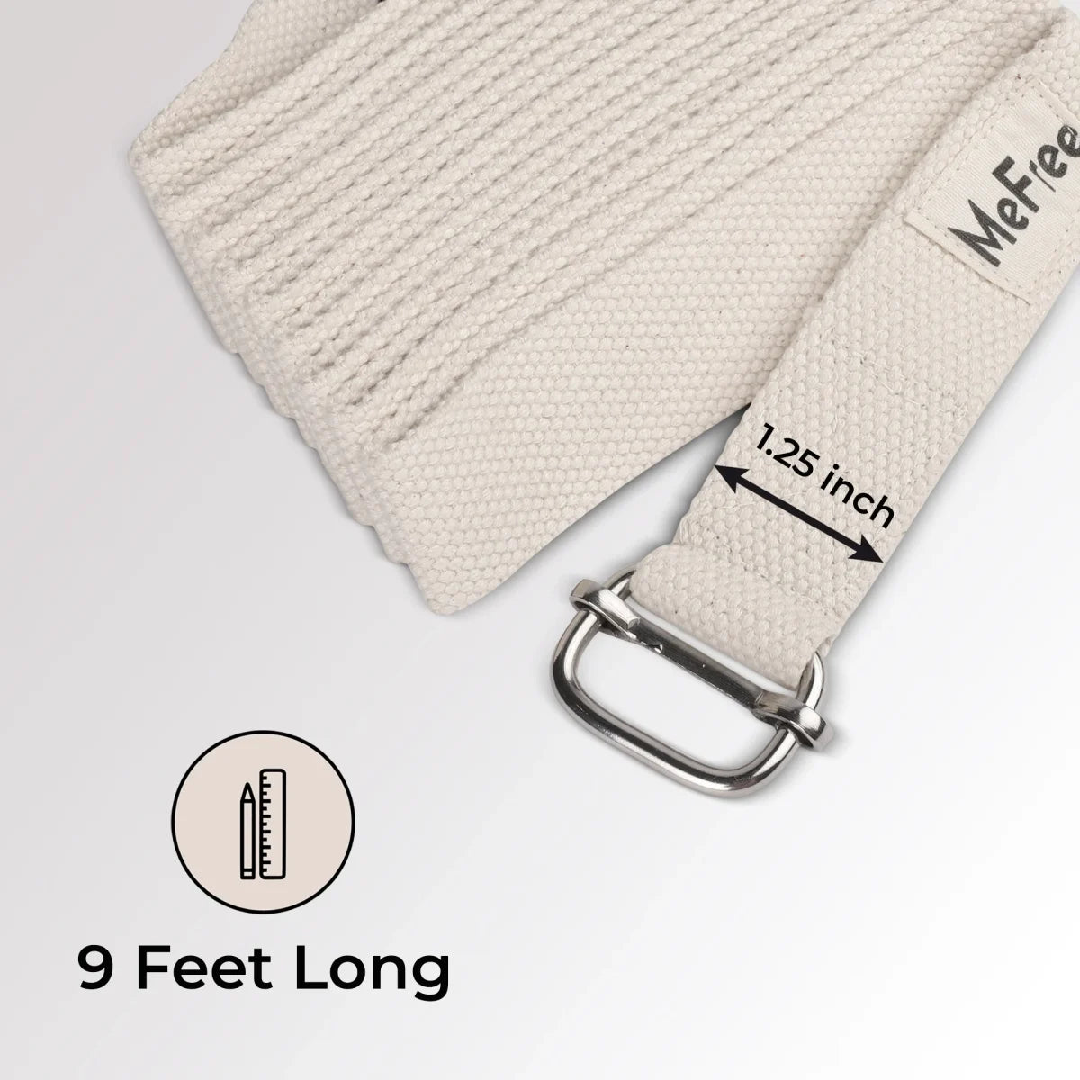 9ft Long white yoga belt