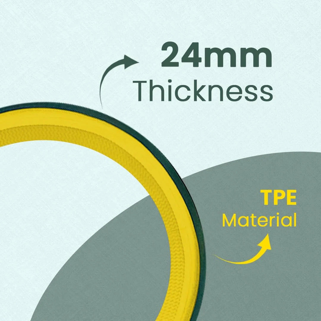 Green Yoga Wheel Thickness