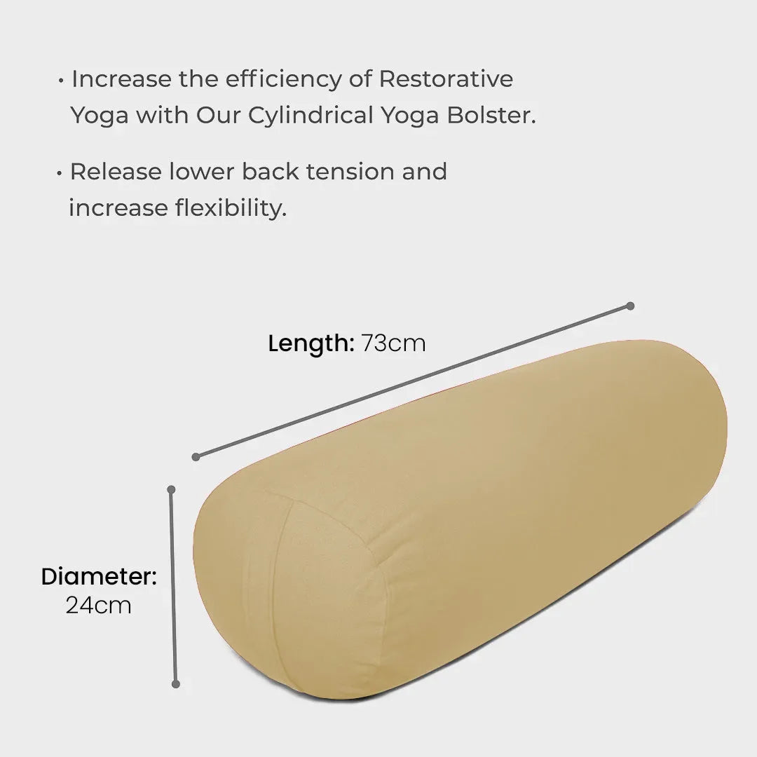 Beige Yoga Bolster