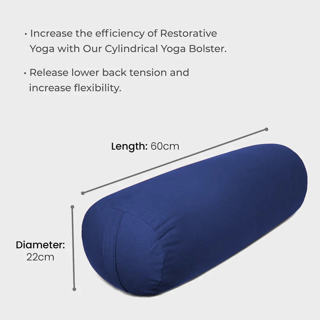 Navy Blue Yoga Bolster