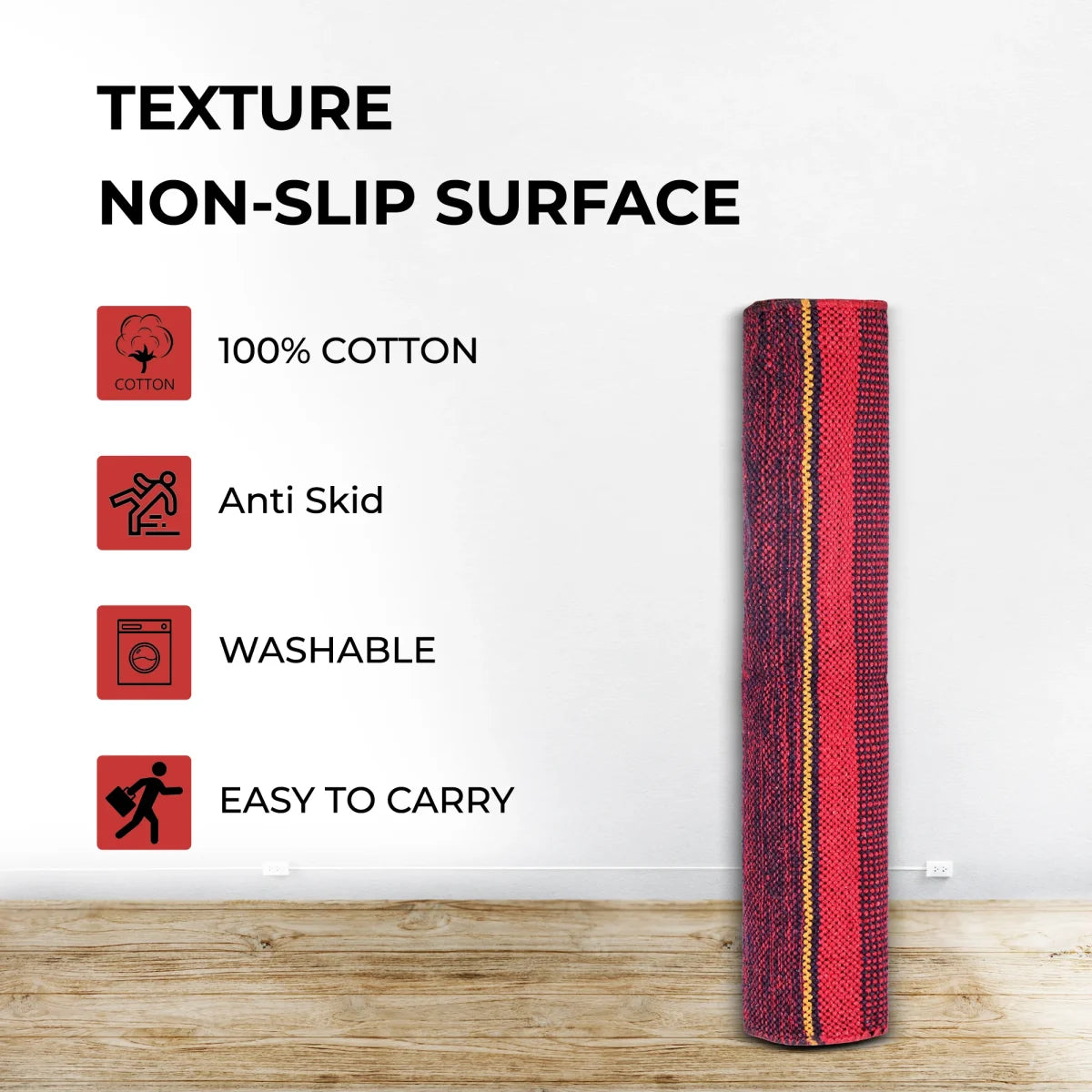 Non-Slip Cotton Yoga Mats