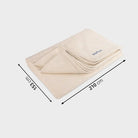 Beige Cotton Yoga Blanket Dimension