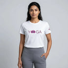 White Cotton Yoga Tshirt for Female