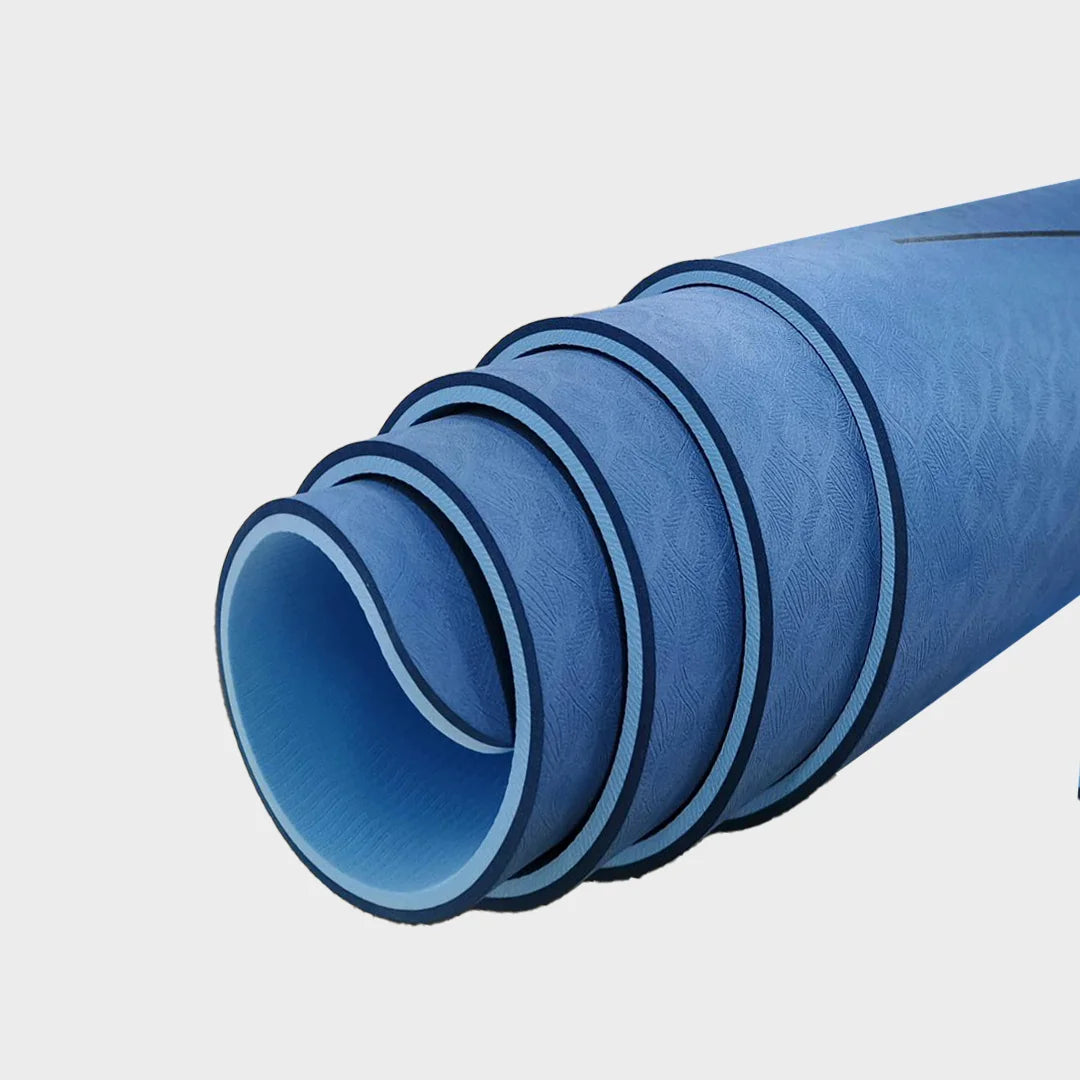 8mm Thick TPE Yoga Mat with Alignment Guide