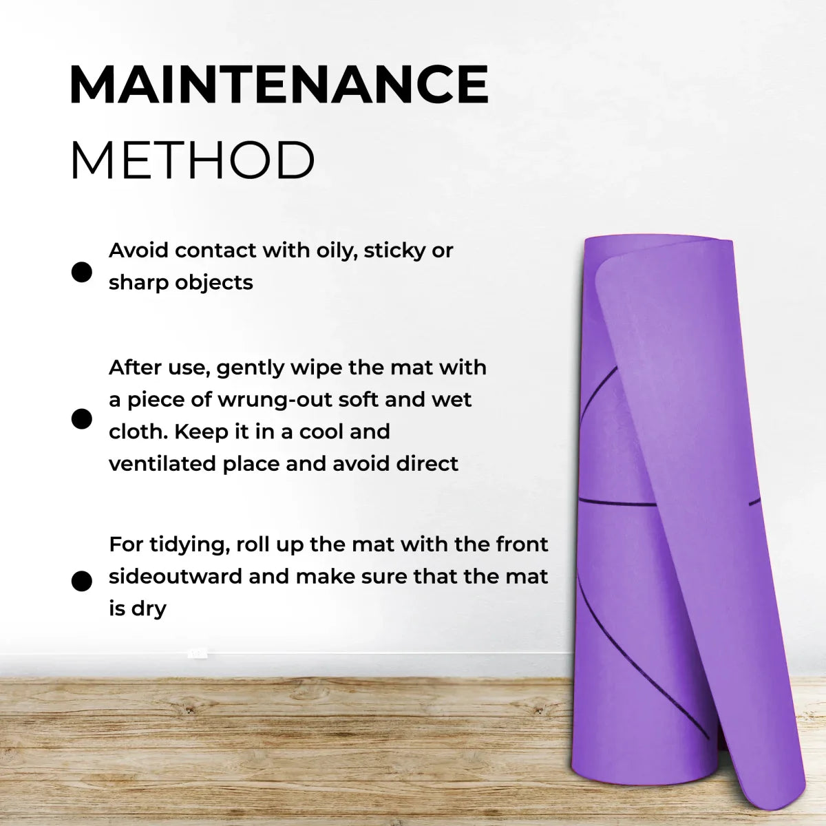 Use & Care fpr Tpe Yoga Mat 8mm 
