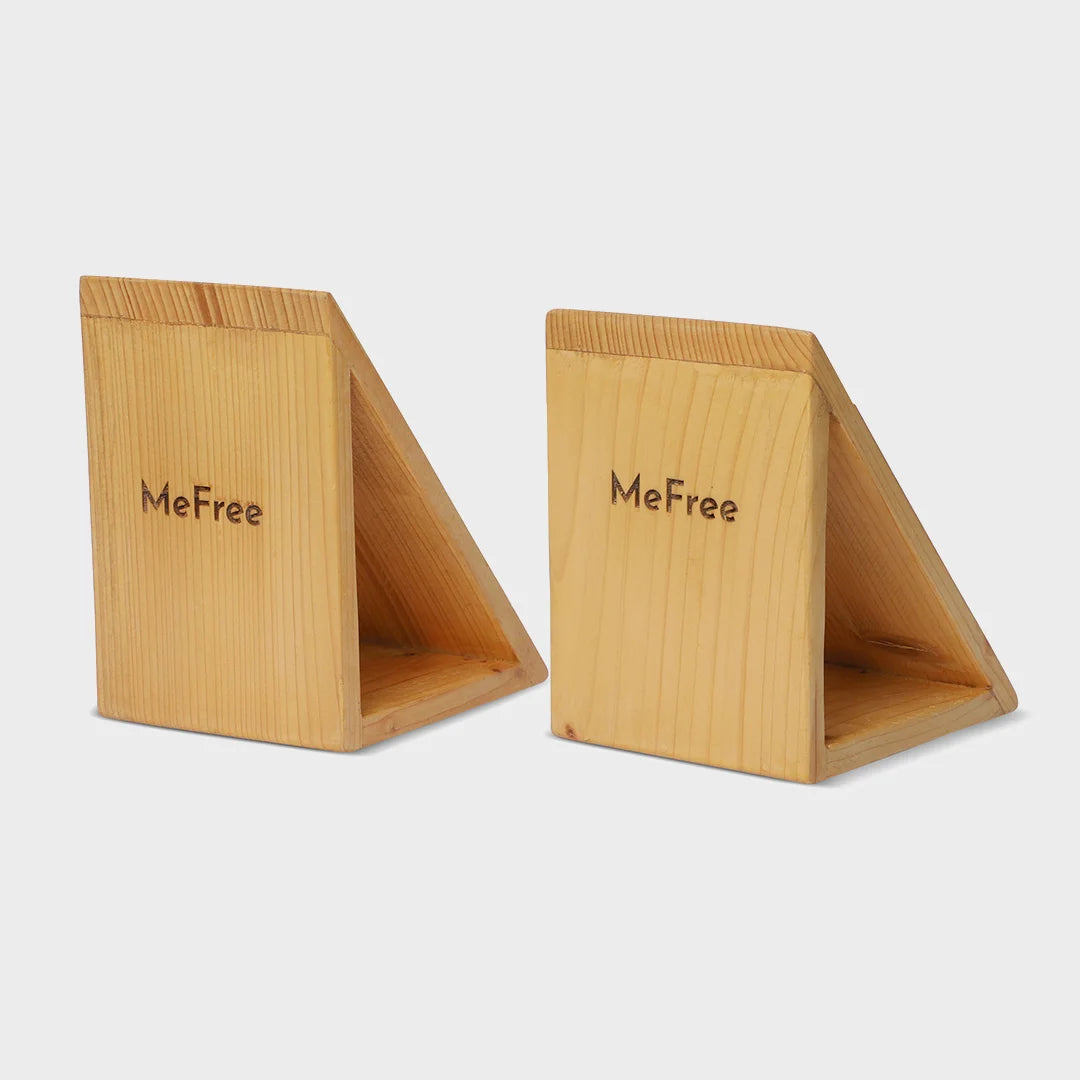 Wooden Triangular Yoga Block Pair