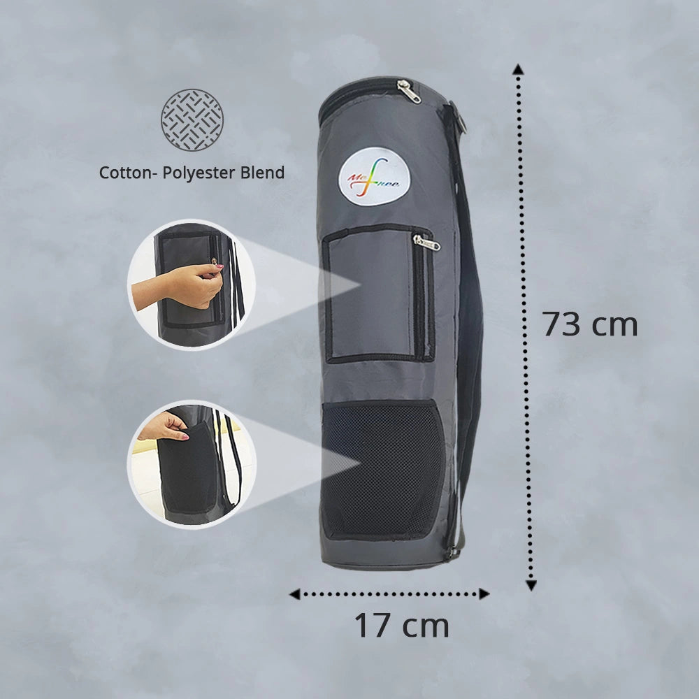 Grey yoga Mat Bag Dimensions