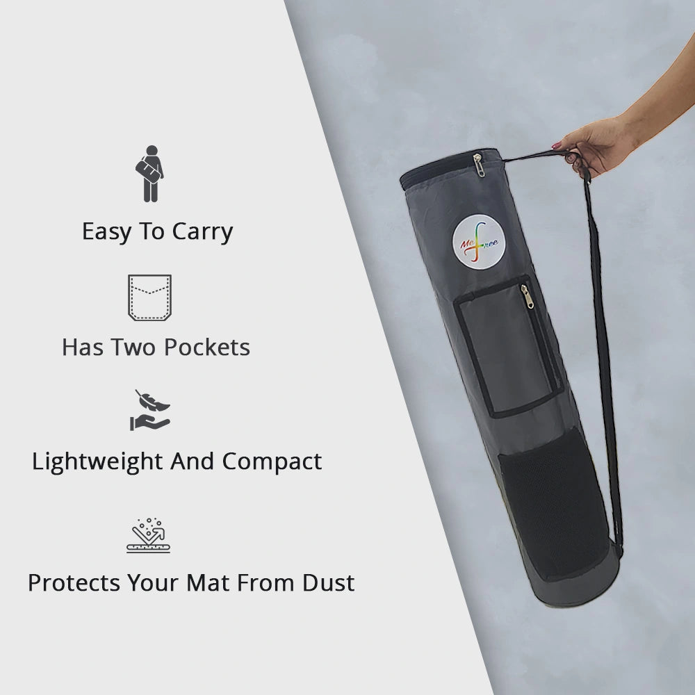 Grey yoga Mat Bag Features