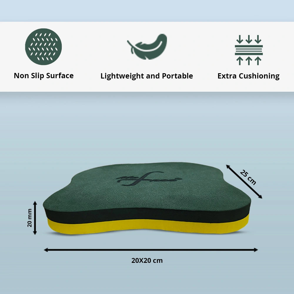 Green-Yellow Yoga Knee Pads dimensions