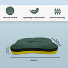 Green-Yellow Yoga Knee Pads dimensions
