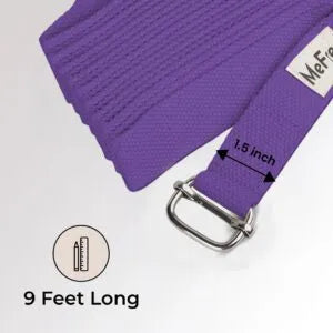 9ft long purple Yoga Belt