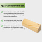 MeFree Quarter Round Block