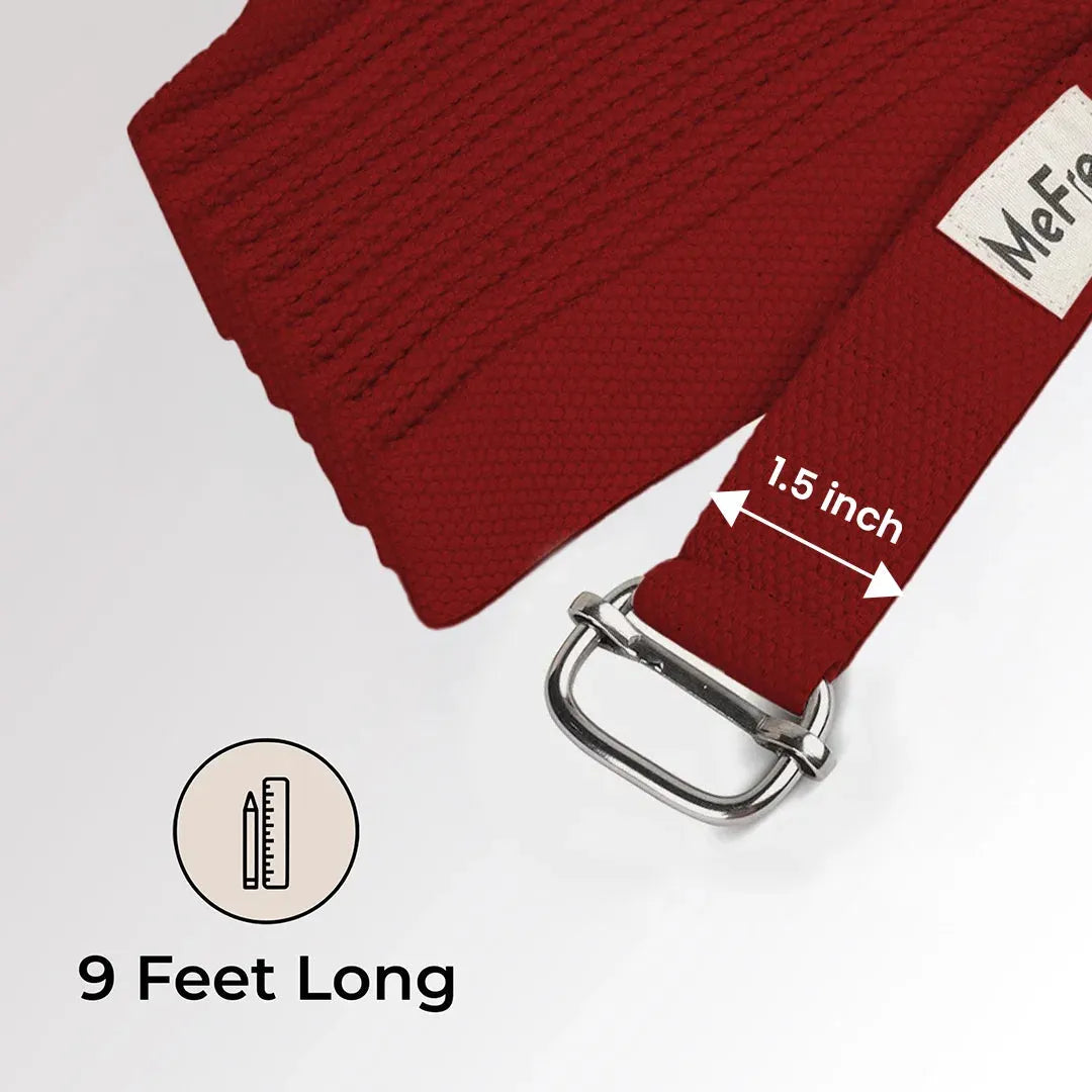 9ft Long Red Yoga Belt 