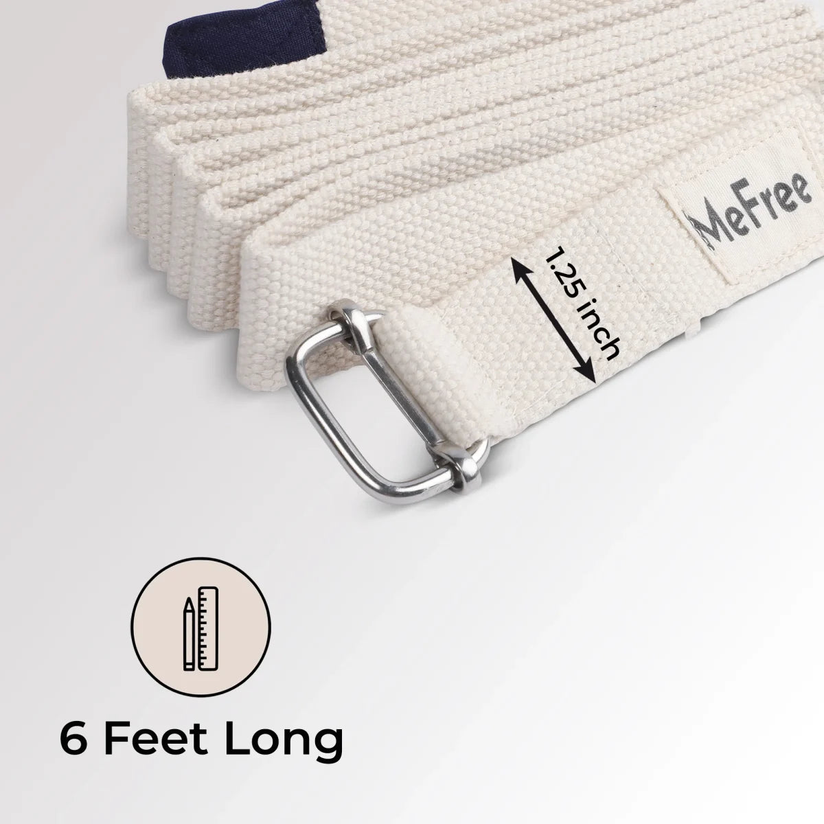 6ft long white yoga belt