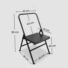 Dimensions of Iyengar Yoga Chair With Flat Seat