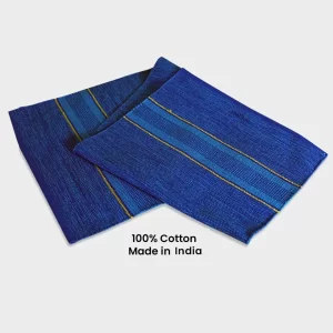 Cotton Yoga Mat – Eco Friendly & Anti Skid Blue