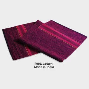 Cotton Yoga Mat – Eco Friendly & Anti Skid Maroon