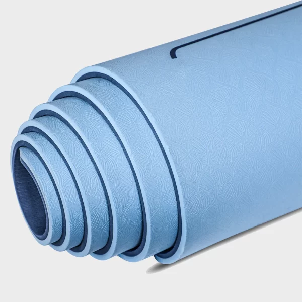 Light Weight Tpe Yoga Mat 8mm Blue (2)