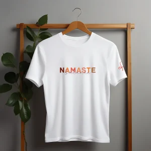 Mefree Cotton Namaste Tshirts White