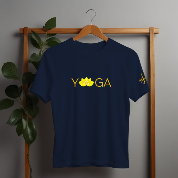 Mefree Cotton Yoga Tshirts Navy Blue