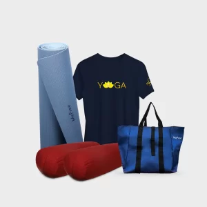 Pair Of Yoga Bolsters, Tpe Mat, T Shirt